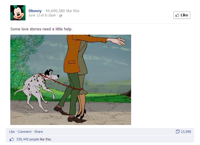 Disney Facebook image post