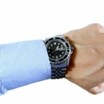 watch on man's wrist