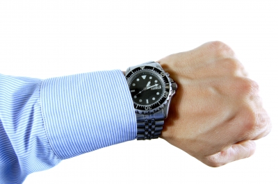 watch on man's wrist